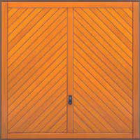 Hormann Series 2000 timber up and over garage doors Style 2010 Chevron
